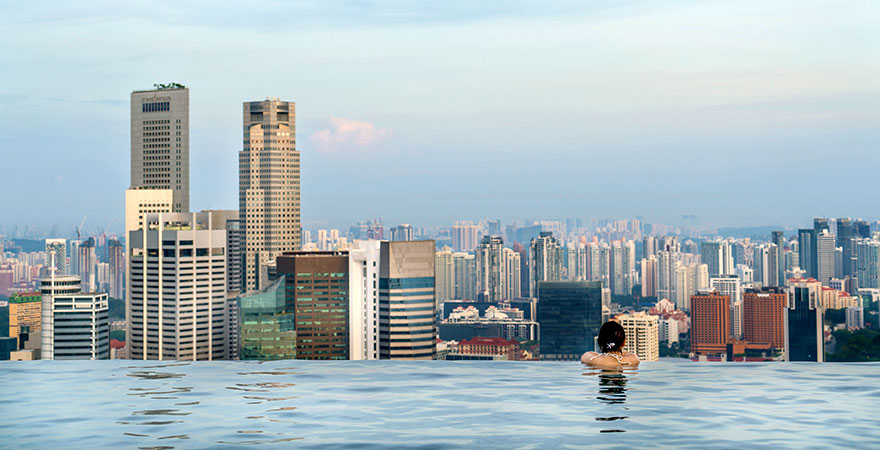 Infinity-Pool des Marina Bay Sands in Singapur