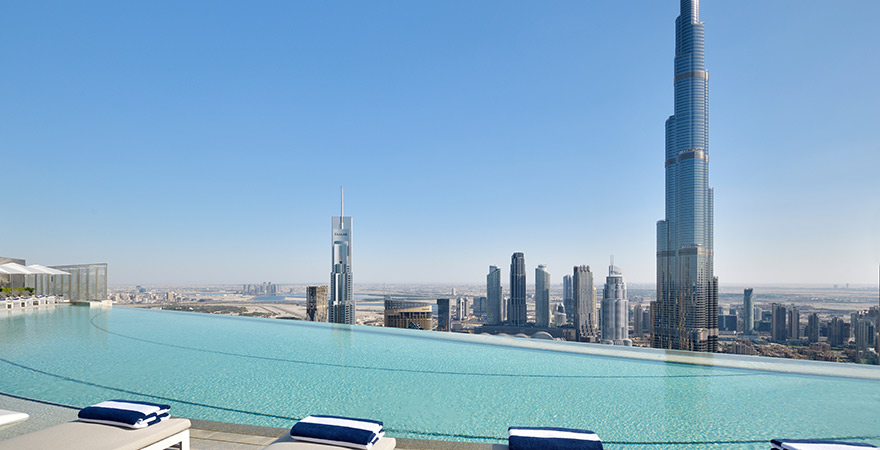 Infinity Pool des Address Sky View in Dubai