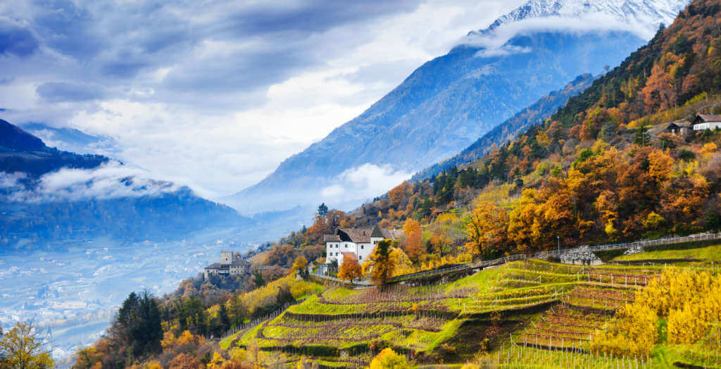 Alpen in Meran in Südtirol, Italien