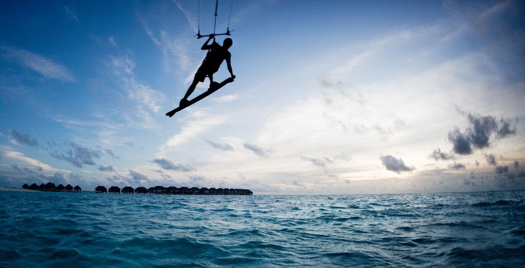 Kite-Surfer auf den Malediven