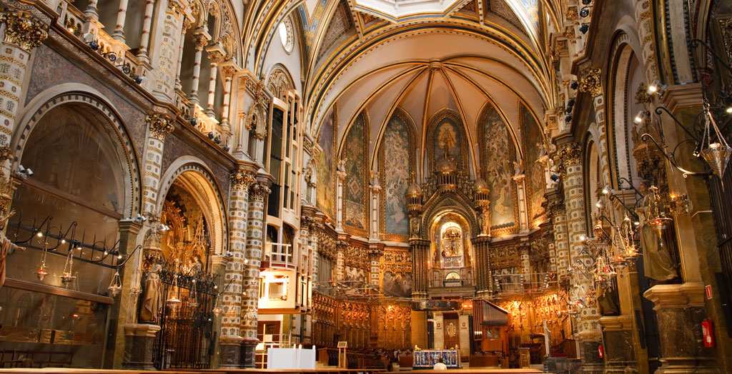 Kloster Basilika del Montserrat in der Nähe von Barcelona, ​​​​Katalonien, Spanien