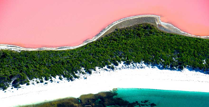 Pinkes Meer in Middle Island