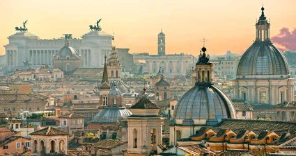 Dächer von Rom in Italien