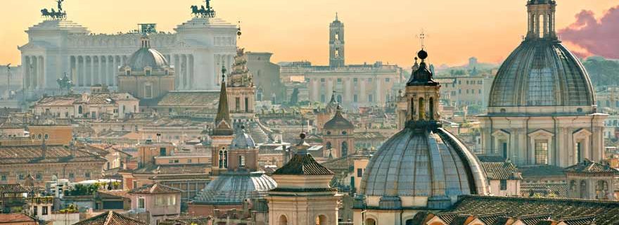 Dächer von Rom in Italien