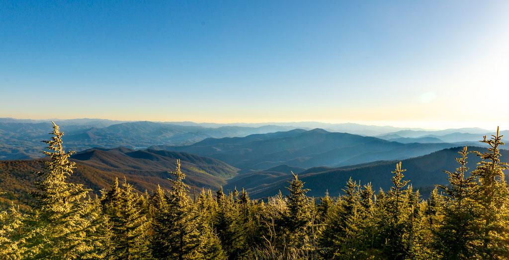 Great Smoky Mountains National Park zwischen Tennessee und North Carolina, USA