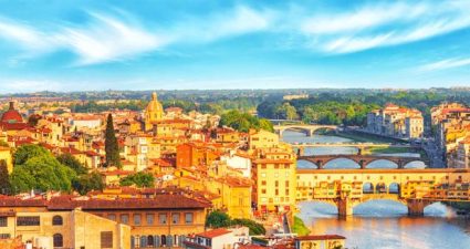 Panoramablick auf Florenz vom Piazzale Michelangelo, Italien