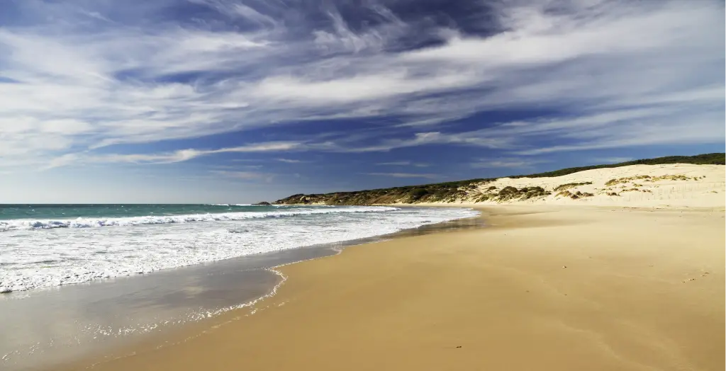 Strand Playa de Valdevaqueros in der Nähe von Tarifa, Cadiz, Spanien