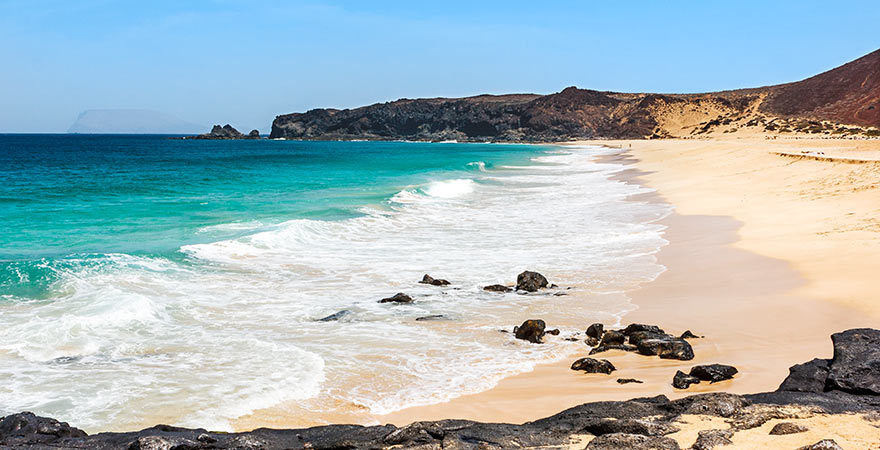 Playa de las Conchas Lanzarote, Kanarische Inseln, Spanien
