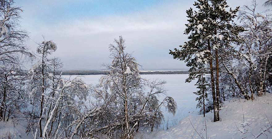 Inarijärvi-See oder Inarisee im finnischen Teil Lapplands