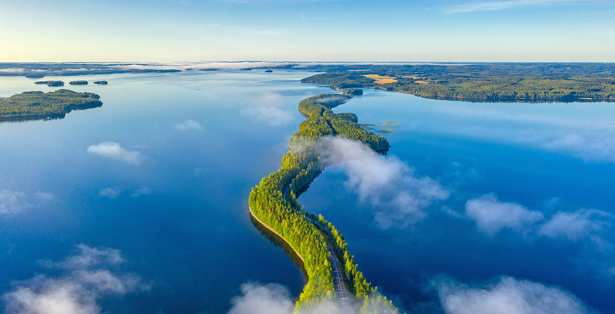 Pulkkilanharju-Pfad am Päijänne-See in Finnland