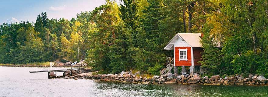 Finnische Sauna am See
