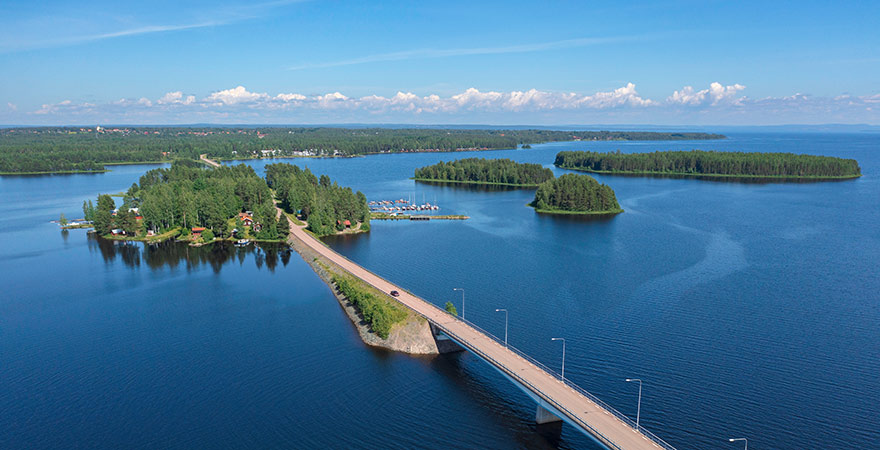 Sollerön-Insel auf dem Siljan-See in Schweden