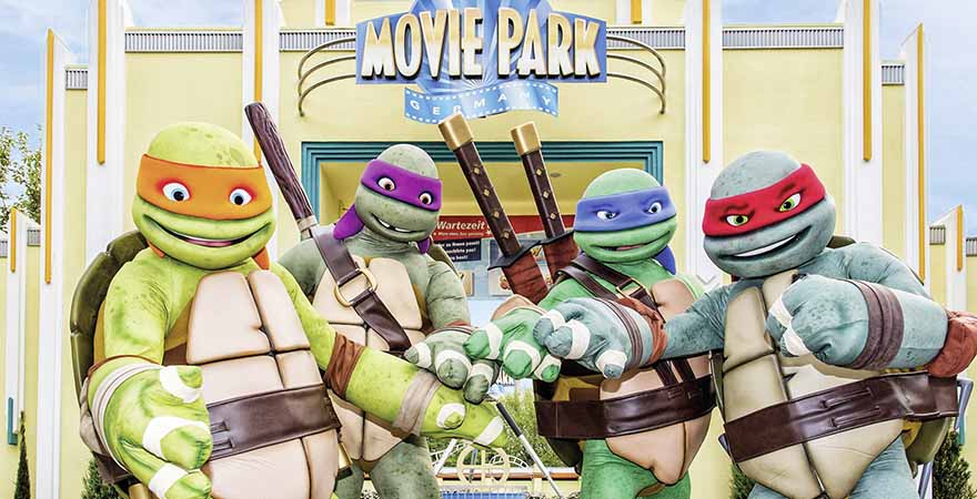 Figuren der Ninja Turtles im Movie Park Bottrop
