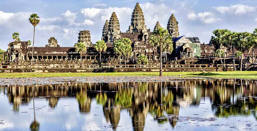 Blick auf den Tempel von Angkor Wat in Kambodscha