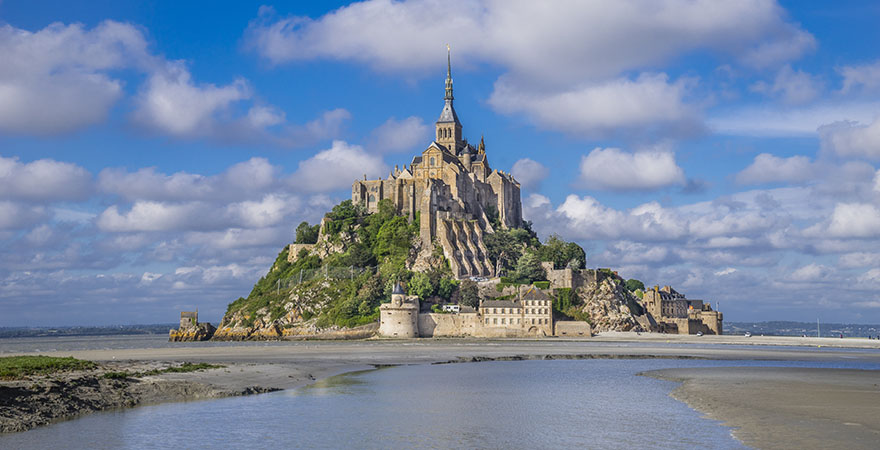 Mont und Kloster Saint-Michel in der Normandie, Frankreich