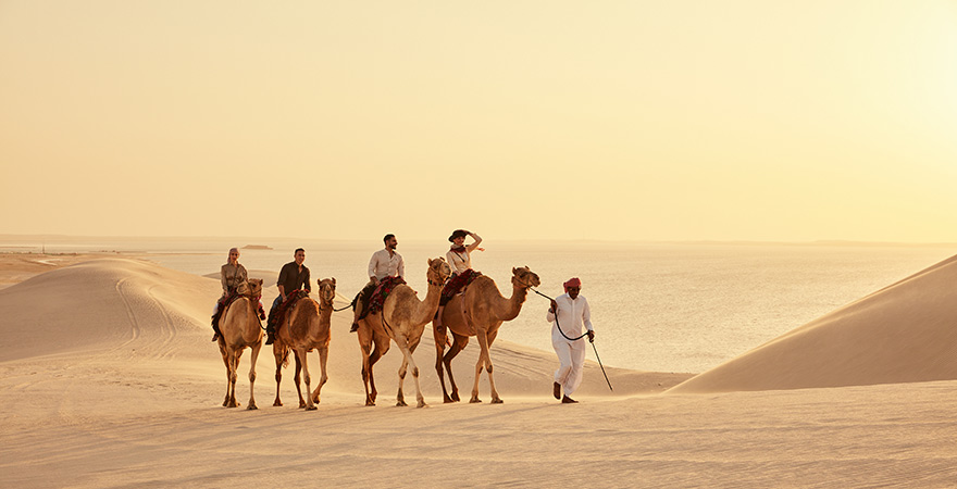 Wüstensafari mit Kamelen in Katar