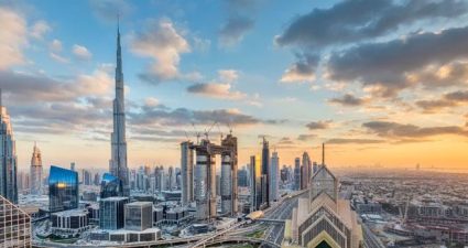 Burj Khalifa zum Sonnenuntergang, Dubai