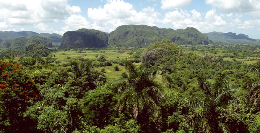 Blick auf das Vinales Tal in Kuba