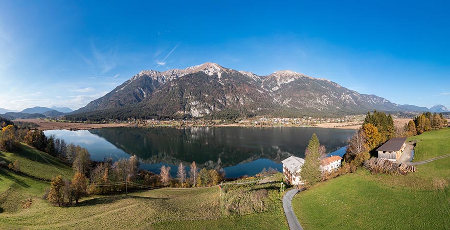 Blick auf den Pressegger See in Kärnten