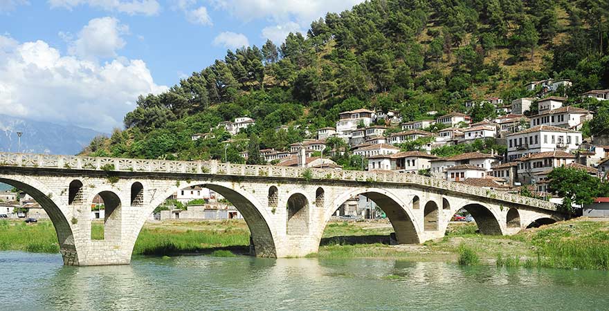 Fluss Osum in Berat, Albanien