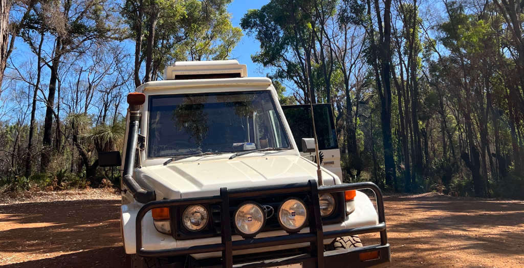 Jeep bei der Eco Adventure Western Australia Tour 
