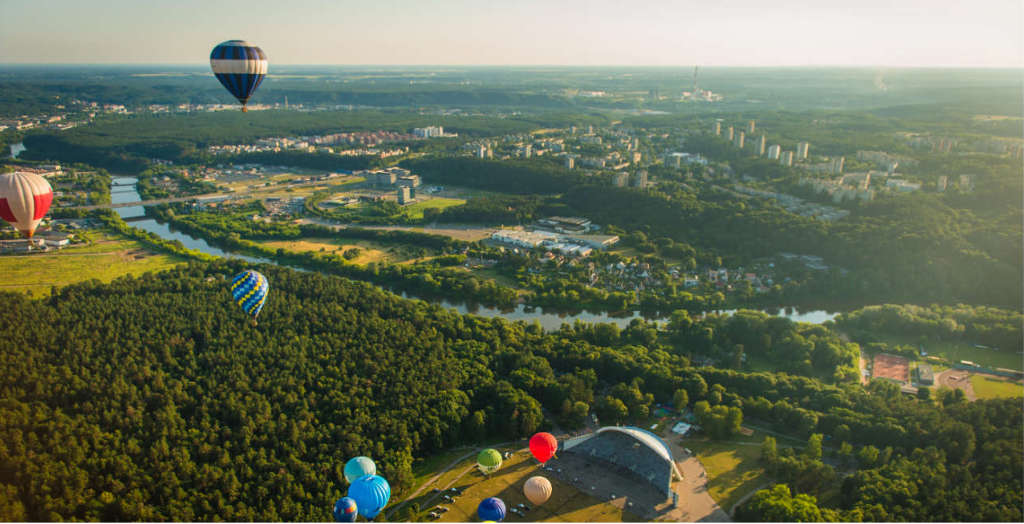 Heißluftballonfahrt über Vilnius