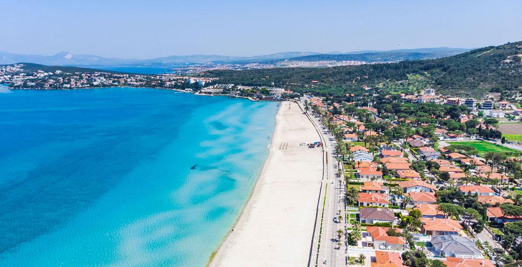 Ilica Strand in der Provinz Izmir bei Cesme, Türkei