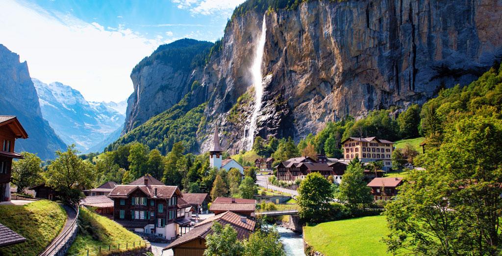 Aussicht auf das Lauterbrunnental in den Schweizer Alpen