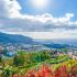 Panoramablick über Funchal, vom Aussichtspunkt Pico dos Barcelos, auf der Insel Madeira, Portugal