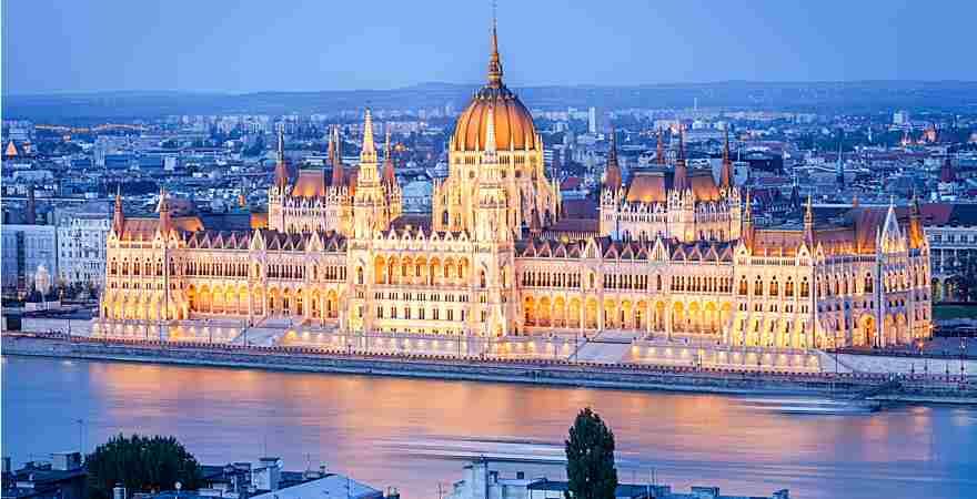 Parlamentsgebäude in Budapest, Ungarn