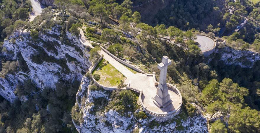 Steinkreuz Creu de Picot auf Puig des Mila, Puig de Sant Salvador, Mallorca