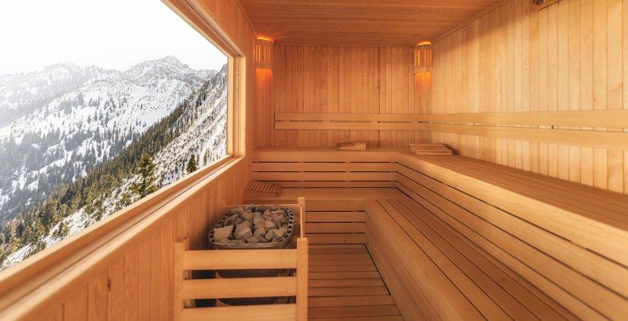 Sauna mit Bergblick