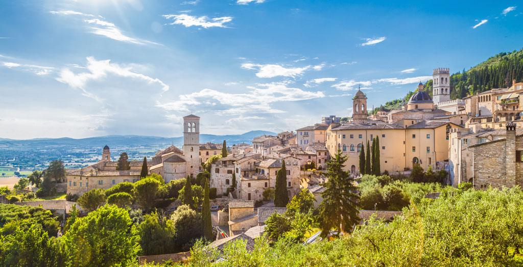 Historische Altstadt von Assisi in Umbrien, Italien