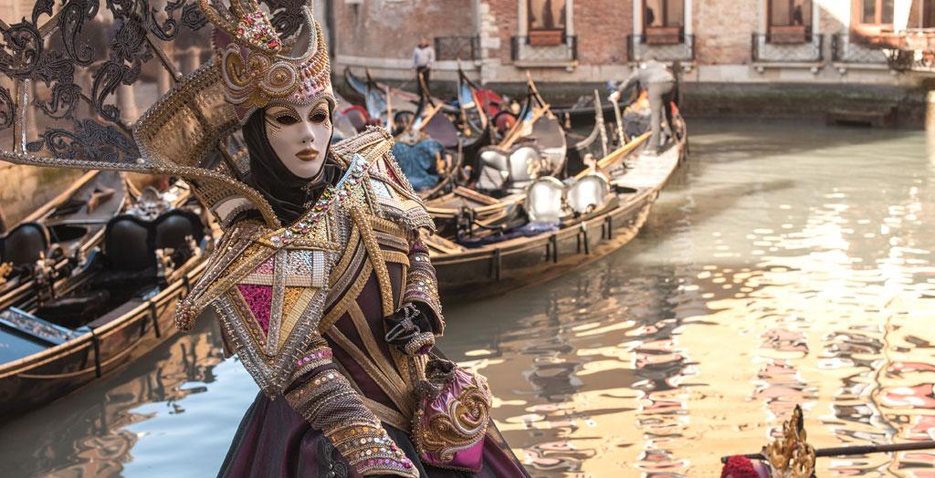 Verkleidete Frau, Kostüm, Karneval, Venedig, Italien
