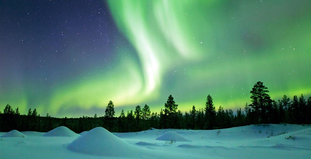 Nordlichter, Polarlichter in Finnisch-Lappland, Finnland