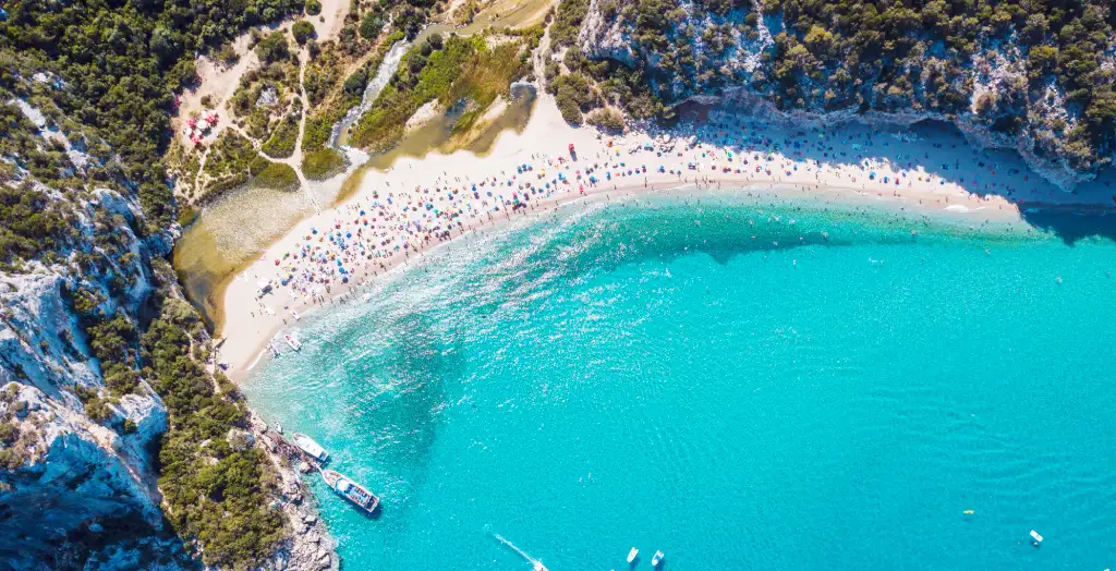 Strand in Cala Luna, Sardinien-Italien