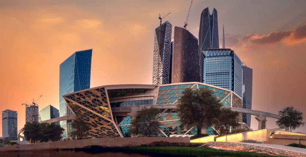 Der King Abdullah Financial District in Riad, Saudi-Arabien
