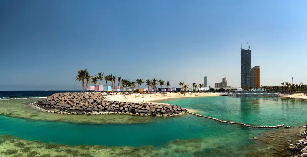 Resort an der Küste in Dschidda, Saudi-Arabien