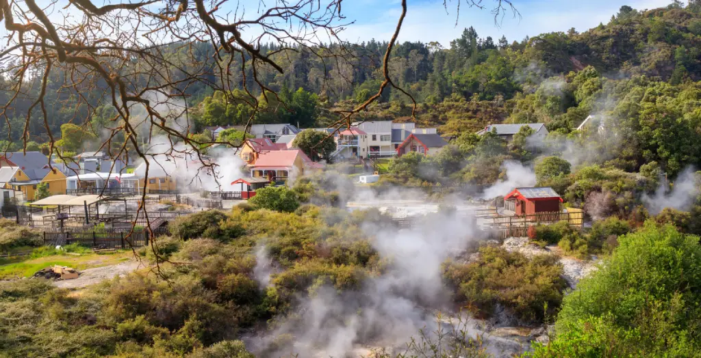 Whakarewarewa Māori-Dorf nahe Rotorua, Neuseeland