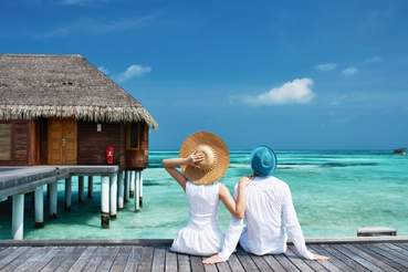 Paar im Hotel auf den Malediven