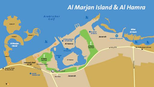 Karte Al Marjan Island