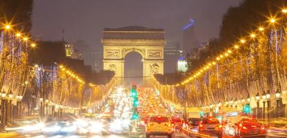 Paris Winter Triumphbogen